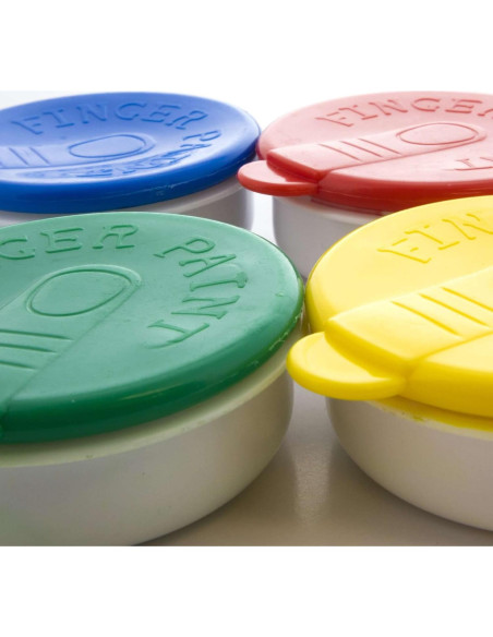 Juego de Pintura con Dedos BAZIC 160ml Colores Asortidos 4 Pzs