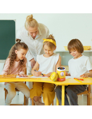 Crayones Jumbo Montcool 16 Colores No Tóxicos para Niños