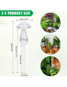 4 Esferas de Riego de Vidrio Iridiscente ZongHan 23x7.5cm 2