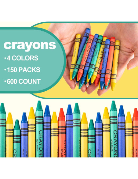 Set de 600 Crayones RAIHOMKIT Jumbo Multicolor 4 Colores