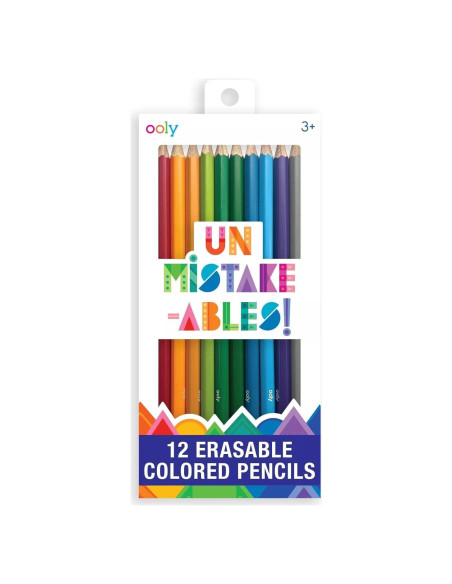 Lápices de Colores Borrables Ooly 12 Colores para Niños