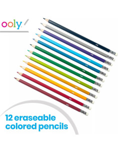 Lápices de Colores Borrables Ooly 12 Colores para Niños 2