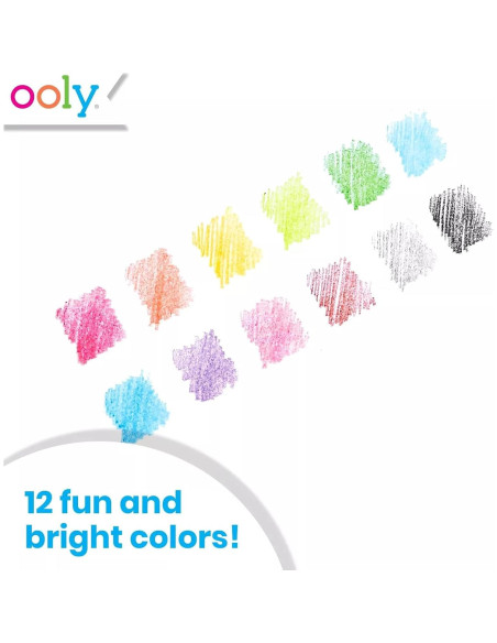 Lápices de Colores Borrables Ooly 12 Colores para Niños