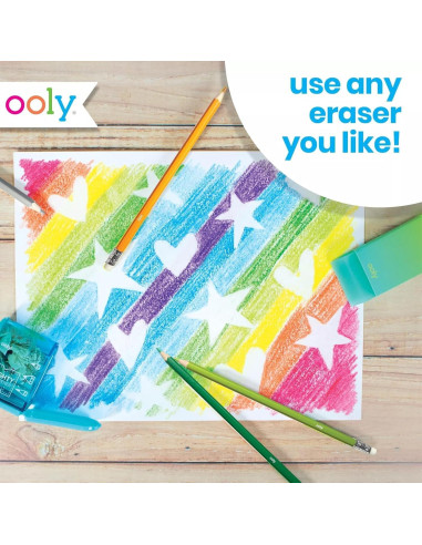 Lápices de Colores Borrables Ooly 12 Colores para Niños