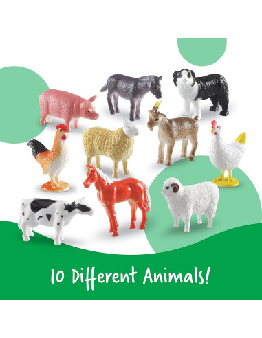 Contadores de Animales de Granja Learning Resources - 60 Piezas