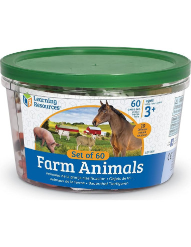 Contadores de Animales de Granja Learning Resources - 60 Piezas