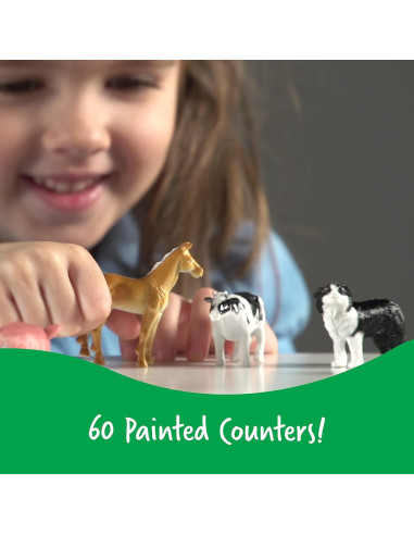 Contadores de Animales de Granja Learning Resources - 60 Piezas