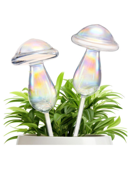 2 Esferas de Riego Automático de Vidrio 500 ml para Plantas