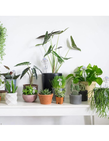 4 Esferas de Riego de Vidrio Iridiscente ZongHan 23x7.5cm