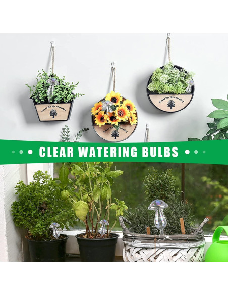 4 Esferas de Riego de Vidrio Iridiscente ZongHan 23x7.5cm