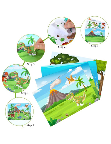 Spakon Stickers de Animales 32 Hojas para Niños DIY