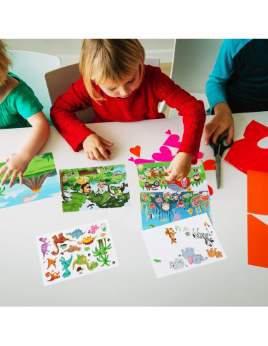 Spakon Stickers de Animales 32 Hojas para Niños DIY
