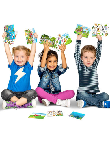 Spakon Stickers de Animales 32 Hojas para Niños DIY