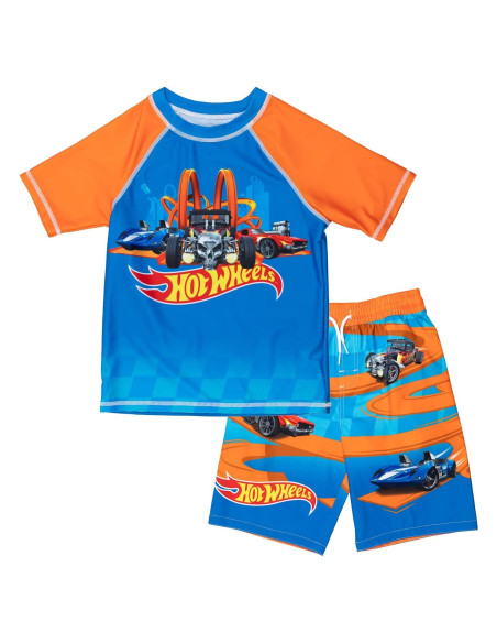 Conjunto de camiseta y pantalones de baño Hot Wheels UPF 50+