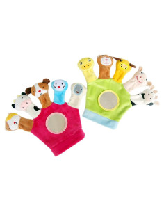 Marionetas de Dedo Kisangel 2 Pcs Felpa Animales