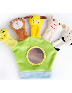 Marionetas de Dedo Kisangel 2 Pcs Felpa Animales 2