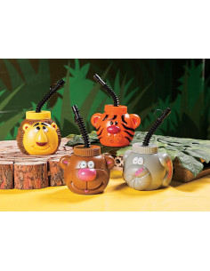 Conjunto de 12 tazas de animales Fun Express 414 ml multicolor 2