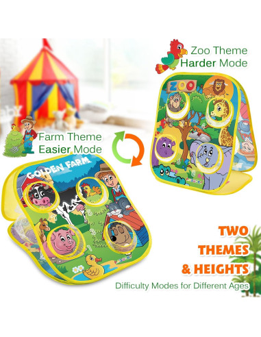 Bean Bags RaboSky para Niños 3-5 Años, Juguete Granja