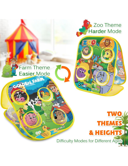 Bean Bags RaboSky para Niños 3-5 Años, Juguete Granja