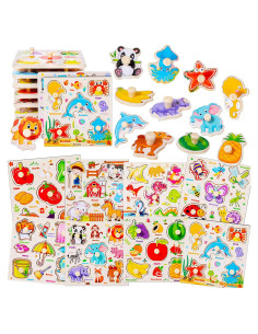 Rompecabezas de Madera SUNPROUND 8 Piezas Educativos