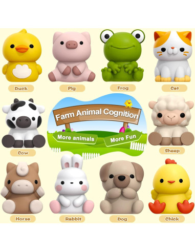 Juguetes de Aprendizaje Aigybobo 20 Piezas Animales 1-3 Años