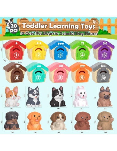 Juguetes de Aprendizaje Aigybobo 20 Piezas Animales 1-3 Años