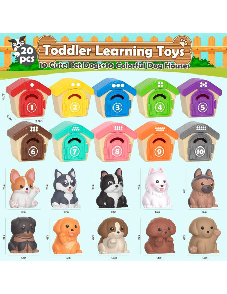 Juguetes de Aprendizaje Aigybobo 20 Piezas Animales 1-3 Años