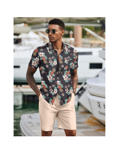 Conjunto de Verano para Hombre COOFANDY 2 Piezas Floral 2