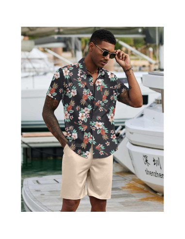 Conjunto de Verano para Hombre COOFANDY 2 Piezas Floral