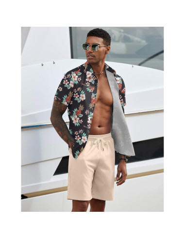 Conjunto de Verano para Hombre COOFANDY 2 Piezas Floral