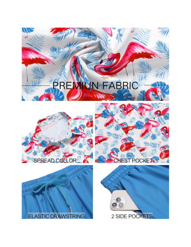 Conjunto de Playa para Hombre COOFANDY 2 Piezas Verano