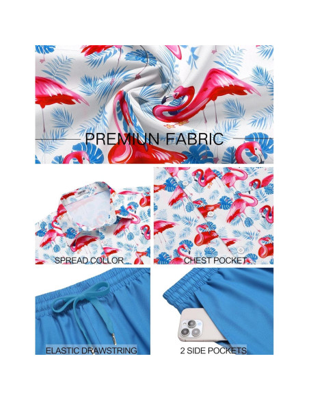 Conjunto de Playa para Hombre COOFANDY 2 Piezas Verano