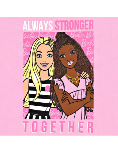 Conjunto camiseta y pantalones cortos Barbie 2T Rosa/Negro