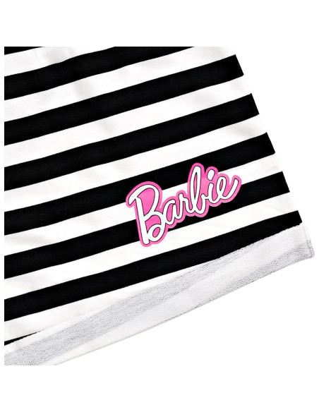 Conjunto camiseta y pantalones cortos Barbie 2T Rosa/Negro
