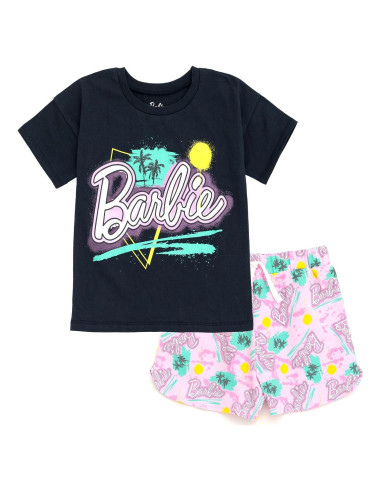 Conjunto camiseta y shorts Barbie para niñas 14-16 años