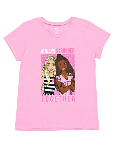 Conjunto camiseta y shorts felpa francesa Barbie 4T