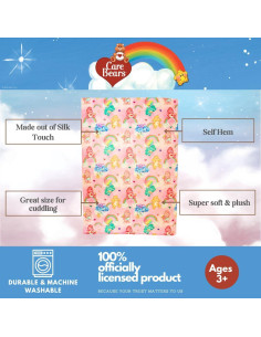 Manta Care Bears Franco 116x152 cm Suave y Colorida 2