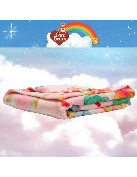 Manta Care Bears Franco 116x152 cm Suave y Colorida