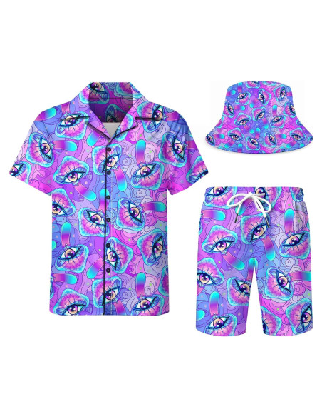 Conjunto de Chándal DOOPCCOR 3 Piezas Hombre Hawaiano