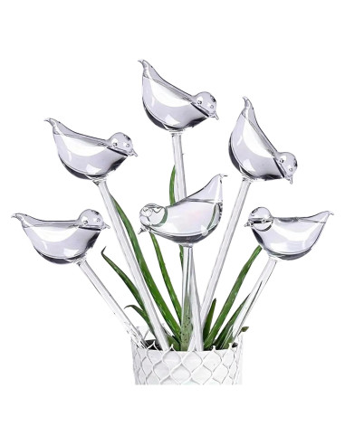 6 Bombillas de Riego Automático ZHUSSZHU para Plantas 25 cm