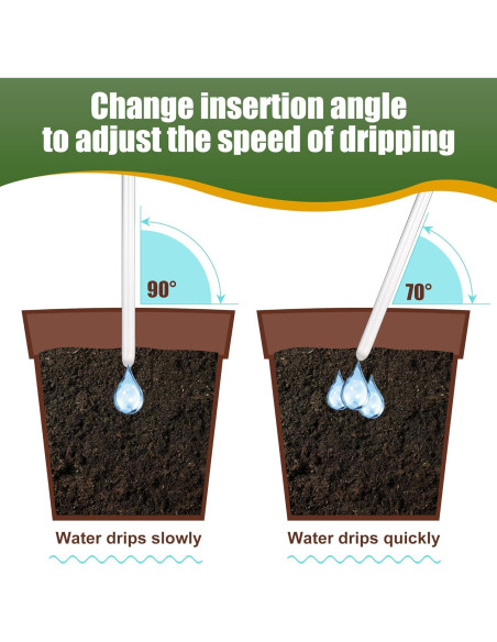 6 Bombillas de Riego Automático ZHUSSZHU para Plantas 25 cm