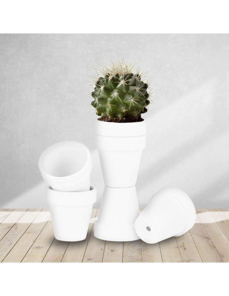 24 Macetas de Arcilla Terracota 6.35 cm con Drenaje FCFKUK