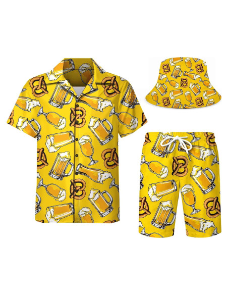 Conjunto de Chándal DOOPCCOR 3 Piezas Hombre Hawaiano