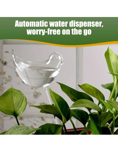 6 Bombillas de Riego Automático ZHUSSZHU para Plantas 25 cm