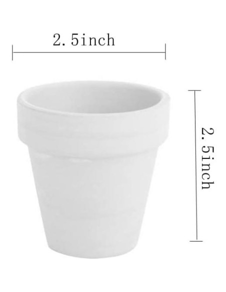 24 Macetas de Arcilla Terracota 6.35 cm con Drenaje FCFKUK