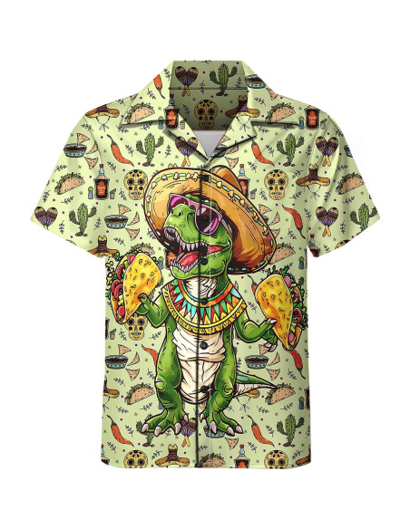 DOOPCCOR Traje Deportivo 3 Piezas Hombre Camisa Hawaiana