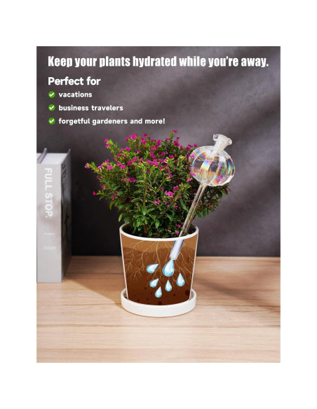 Esferas de Riego Automático NiHome 2-Pack Cactus Iridiscente 140ml