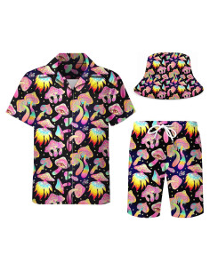 DOOPCCOR Traje Deportivo 3 Piezas Hombre Hawaiano 3X