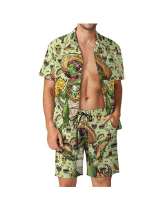 Conjunto de Chándal DOOPCCOR 3 Piezas Hombre Hawaiano 2