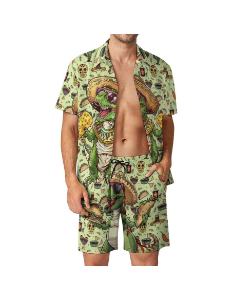 Conjunto de Chándal DOOPCCOR 3 Piezas Hombre Hawaiano